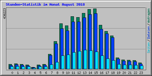 Stunden-Statistik im Monat August 2018