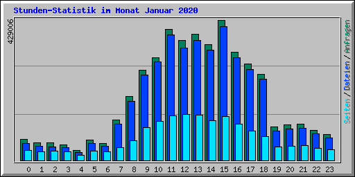 Stunden-Statistik im Monat Januar 2020