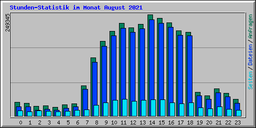 Stunden-Statistik im Monat August 2021